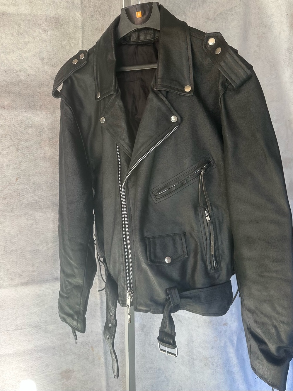 Classic Black Leather Biker Jacket - Men’s Motorcycle Style